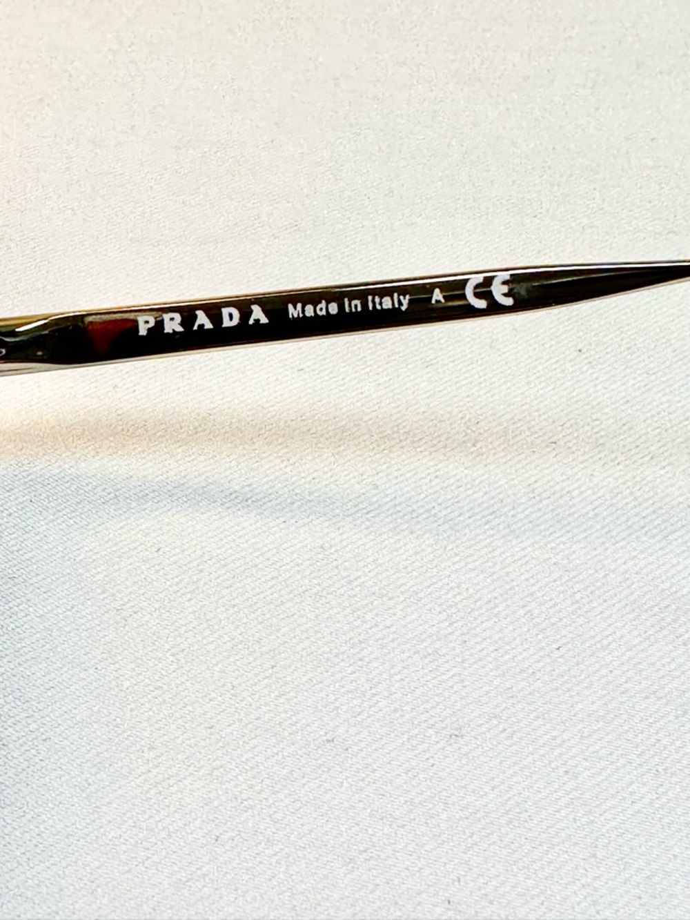 Prada Sunglasses Black & Gold tone Frame Geometric design Gradient lens Italy - Picture 8 of 9